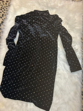 Load image into Gallery viewer, Retro Sunset Blvd Black Studded Velvet Dress
