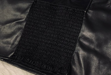 Load image into Gallery viewer, Faux Leather Bustier Crop Top
